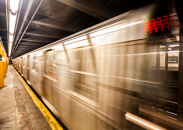 Train leaving the station