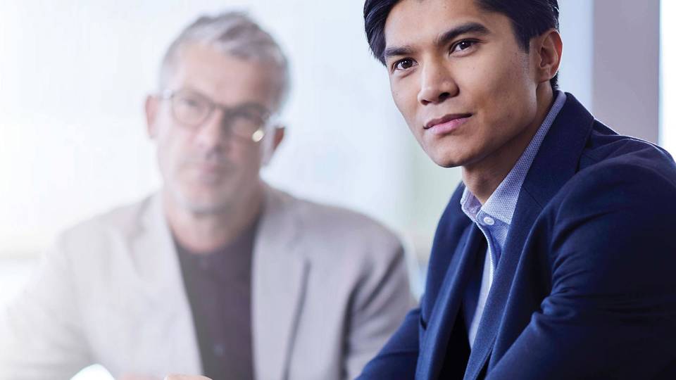 Two men seated